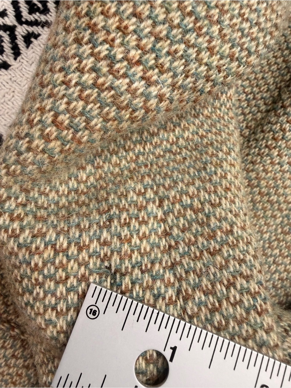 Women's Ralph Lauren Made in Italy Lambswool Alpaca Tweed Blazer Jacket 12 Tan - Picture 15 of 16